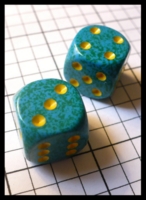 Dice : Dice - 6D Pipped - Green Chessex Speckled Primula - Ebay Jan 2010